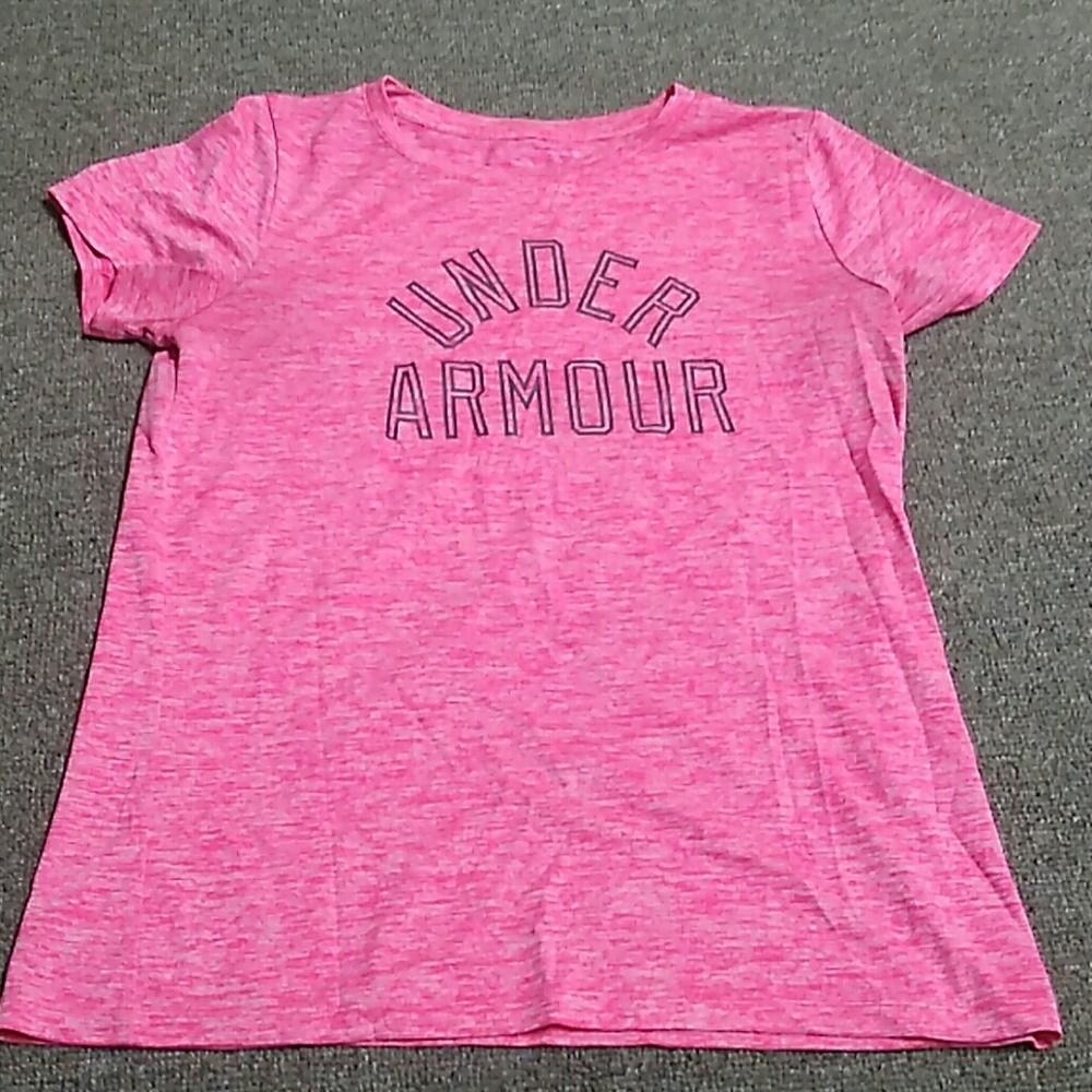 Pink under armour shirt